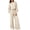 Khaki, variant on Polka Dot Workout Sets For Women Long Sleeve Fall Sweatshirts Set | Polka Dot Two Piece Set Women Going Out Oversized Hoodie With Pocket Wide Leg Sweatpant Set Matching Tracksuits