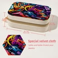 thumbnail image 5 of Graffiti Velvet Portable Earring Holder with Removable Compartment - Gift-Worthy Jewelry Stand and Travel Organizer with Necklace Holder, 5 of 7