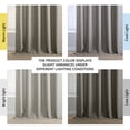 thumbnail image 4 of HPD Half Price Drapes Taupe Grey Italian Faux Linen Room Darkening Curtains with Rod Pocket - 1 Panel - Window Curtains for Living Room & Curtains for Bedroom, 50W X 96L, 4 of 11
