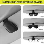 Auto Drive 2-Piece Visor Sunglasses Holder, Universal Fit, Black, 24OR21