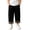 Black, variant on Pants for Boys Pocketed Straight Leg Elastic Striped Print Trousers Daily Wear 18-24 Months
