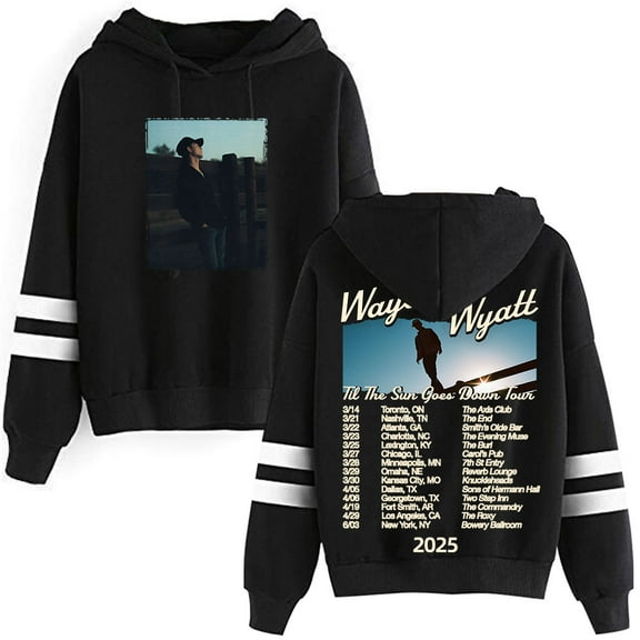 Waylon Wyatt Hoodies Til The Sun Goes Down Tour Merch Pocketless Parallel Bars Sleeve Streetwear