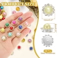 thumbnail image 2 of 12mm Sunflower Pearl Sew on Rhinestones, 200 Pcs Rhinestone Sequin Embellishments Crystal Glass Silver Base for Bedazzling, Yellow, 2 of 7