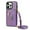 Purple, variant on ELEHOLD Leather Wallet Case for iPhone 13 Pro 6.1 inch with Card Slots Zipper Pocket Kickstand Function Adjustable Crossbody Shoulder Strap Shockproof Purse Phone Case ,Black