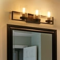 thumbnail image 6 of LNC 3-Light Farmhouse Antique Silver Bathroom Vanity Light with Seeded Glass,Indoor Wall Sconce, 6 of 10