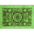 thumbnail image 1 of Ahgly Company Indoor Rectangle Abstract Green Modern Area Rugs, 2' x 5', 1 of 4