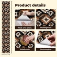 thumbnail image 5 of Aztec Peel and Stick Wallpaper Geometric Tribal Black White Brown Diamond Shapes Wall Mural 17.7in x 9.8ft Self Adhesive Removable Wall Paper Renter Friendly Wallpaper for Nursery Bedroom Cabinets, 5 of 8