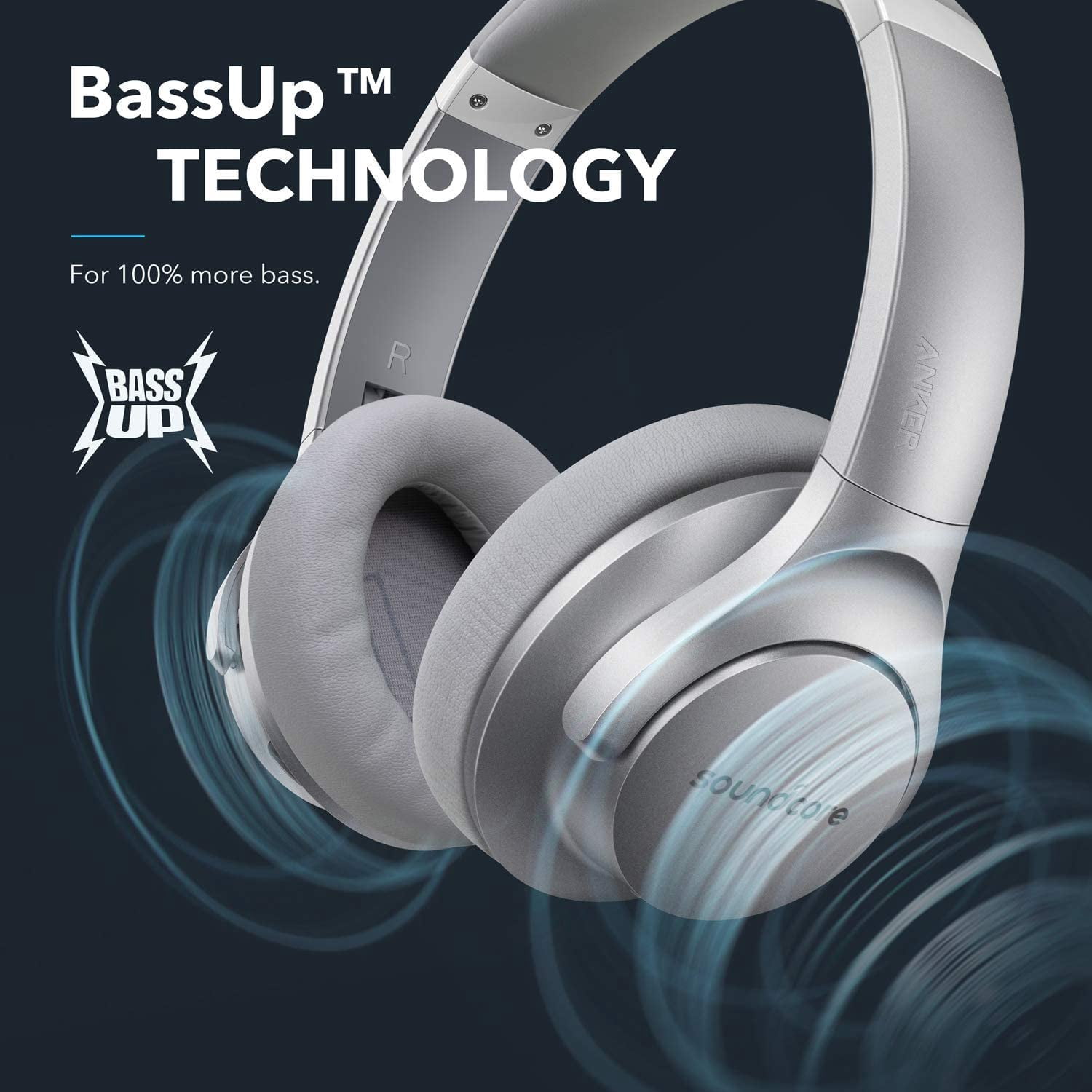 Restored like new Soundcore Anker Life Q20 Noise Cancelling Headphones, over-ear Bluetooth, 60H Playtime, Hi-Res Audio, Deep Bass, Memory Foam (Refurbished)