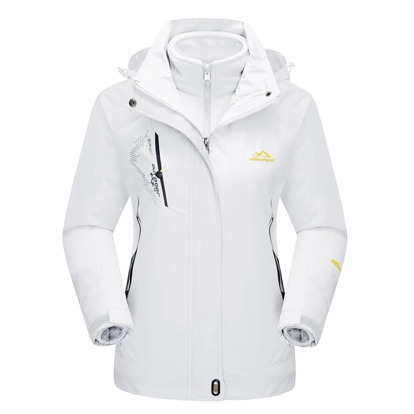 Chaqueta MAGCOMSEN Impermeable 3 en 1 para Mujer Winter White M