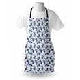 thumbnail image 3 of Fish Apron Japanese Carp Koi with Wave Patterned Background Ancestral Animals Asian Culture, Unisex Kitchen Bib Apron with Adjustable Neck for Cooking Baking Gardening, Dark Blue White, by Ambesonne, 3 of 3