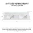 thumbnail image 5 of Jaen 61"W x 22"D Composite Stone Vanity Top in Grain White with Ceramic Sink, 5 of 10
