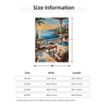 thumbnail image 5 of Fuzoiu Coastal Style Garden Villa Print Flannel Throw Blanket,Light Weight Warm Decorative,Throw Blanket Cover for Sofa, Couch, Bedroom,Travel-80"x60", 5 of 6