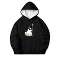 thumbnail image 3 of DJDLJWCJ Big Girls Halloween Hoodie Loose Fit Long Sleeve Pullover Stretch Soft Casual Tops Black Size 7, 3 of 10