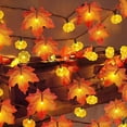 thumbnail image 1 of LED Maple Leaf Light String Halloween Thanksgiving Garden Party Decoration Lights, 1 of 5