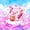Print Pink Blue, variant on Manfei Dreamy Axolotl Twin Quilt Set,Rainbow Cloud Art Twin Coverlet Set For Girls,Pastel Multicolor,2pcs