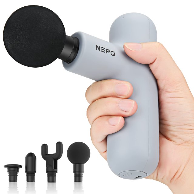 Pistola de masaje NEPQ SK6 Mini portátil de tejido profundo gris