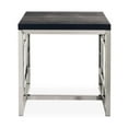 thumbnail image 3 of Home Square Square End Table in Black and Chrome Finish - Set of 2, 3 of 6