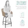 thumbnail image 6 of Best Choice Products Set of 2 Woven Wicker Swivel Barstools, Patio Bar Height Chairs w/ 360 Rotation - Natural/Ivory, 6 of 8