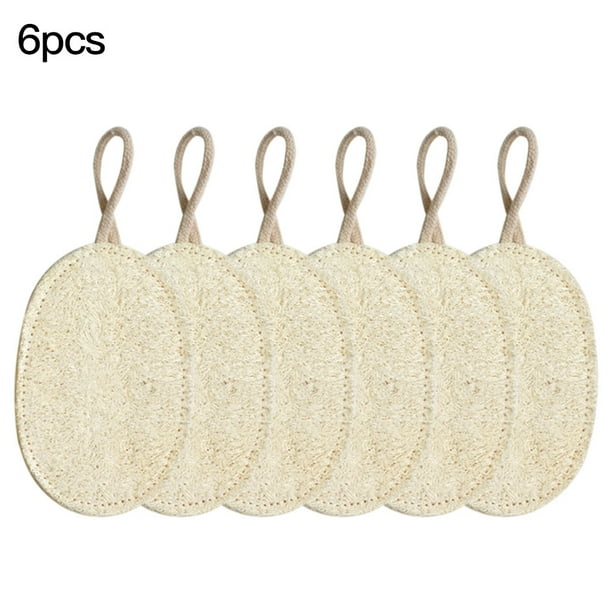 TureClos 6Pcs Loofah Dishwashing Sponge Hanging Dish Washing Scrubber