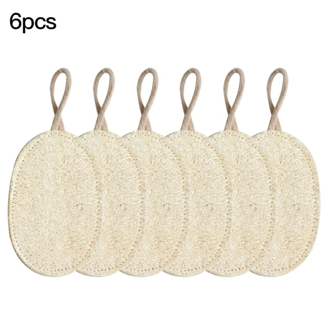 Esponja para lavar platos de 6 piezas, esponja colgante para lavar platos, suministros de fregado de cocina para el hogar, blanco, 8 x 12 cm, ovalado Inevent HA7406-02B