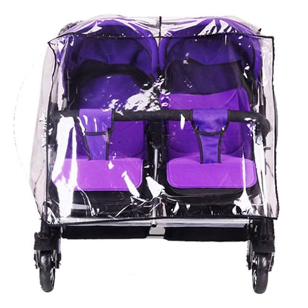 Sinyiin 1Pc Double Strollers Rain Cover Windproof Protective Sleeve Case for Twin Baby Prams Side by Side/Front Rear