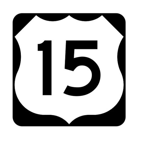 US Route 15 Metal Sign Highway Sign Road Sign Size: 12 inch x 12 inch