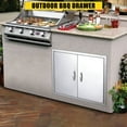 thumbnail image 3 of BBQ Access Door,Brushed Stainless Steel Flush Mount Door,Outdoor Kitchen Doors for BBQ Island,Grilling Station,Indoor and Outdoor Cabinets, 3 of 8
