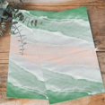 thumbnail image 4 of Green Coastal Wave Kitchen Towels Set of 2, Water Absorbent Dish Towel, Summer Modern Ocean Beach Decorative Hand Towels - Quick Drying Cloth for Cooking Baking, 18x28 Inch, 4 of 8