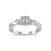 1/10 Carat T.W. (I3 clarity, I-J color) Hold My Hand Diamond Promise Ring in Sterling Silver, Size 4