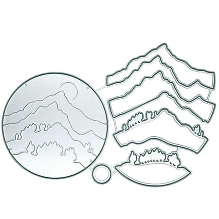Tree Mountain Sun Metal Cutting Dies Diy Scrapbooking Paper Craft Die Cuts Card Embossing Stencil