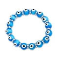 thumbnail image 2 of Bling Jewelry Womens Colorful Turkish Glass Bead Evil Eye Stretch Bracelet with Crystal Spacers, 2 of 5