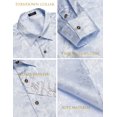 thumbnail image 4 of COOFANDY Mens Floral Rose Printed Long Sleeve Dress Shirts Prom Wedding Party Button Down Shirts, 4 of 6