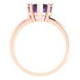 thumbnail image 4 of 2 ct Heart Cut Simulated Alexandrite Solitaire Engagement Ring for Women in 18K Rose Gold, 4 of 5