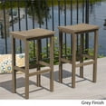 thumbnail image 2 of Noble House Caribbean Outdoor 30" Grey Acacia Wood Barstools (Set of 2), 2 of 18