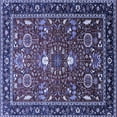 thumbnail image 1 of Ahgly Company Machine Washable Indoor Square Oriental Blue Industrial Area Rugs, 6' Square, 1 of 4