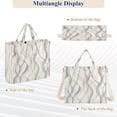 thumbnail image 6 of Corduroy Tote Bag for Women Shoulder Handbags Fashion Ladies Purses Satchel Messenger Bags Pastel Thin Lines M, 6 of 8