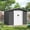 6'x8'-Gray&White, variant on Jaxpety 8' x 6' Outdoor Storage Shed Steel Garden Utility Tool Backyard Building Garage