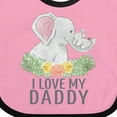 thumbnail image 4 of Inktastic I Love My Daddy Cute Elephants and Spring Flowers Boys or Girls Baby Bib, 4 of 4