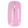 thumbnail image 2 of Ratón inalámbrico de 2,4 GHz, ratón ergonómico ligero recargable, 1600 ppp, sin ruido, con sensor óptico inteligente, color rosa, 2 of 8