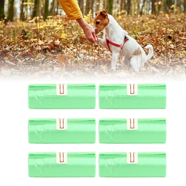Bolsas para excrementos, 6 rollos de bolsas para excrementos de perros y mascotas, tecnología innovadora