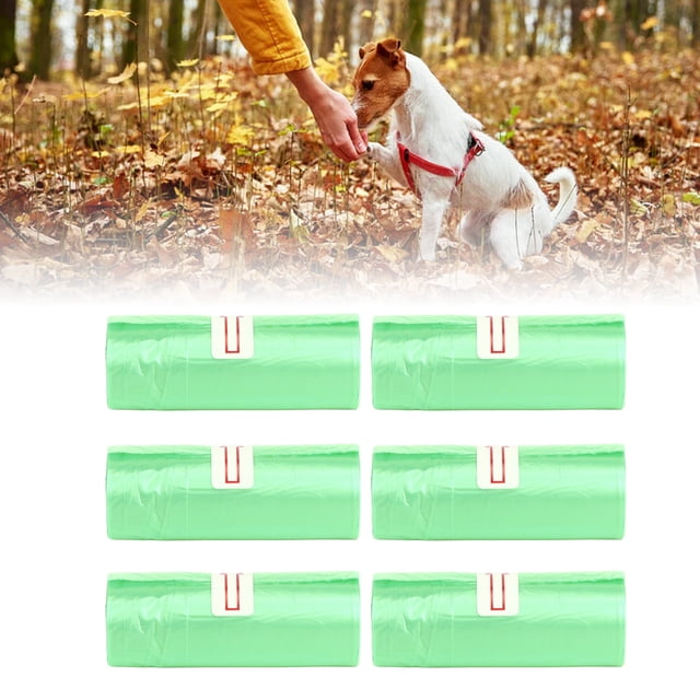 Bolsas para excrementos de mascotas, 6 rollos de bolsas para excrementos de perros, bolsas para excrementos de perros, confiabilidad excepcional Jadeshay A