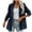 Navy, variant on Lindreshi Shackets for Women 2023 with Pockets Women's Solid Open Front Medium and Long Blouse Long Sleeve Suit Hoodless Casual Outwear Loose Tops