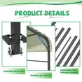 thumbnail image 4 of Patiowell 12'x20' Outdoor metal Carport, Heavy-Duty Steel Structure with Enhanced Base, All-Weather Shelter for Cars, Trucks, Boats, Tractors & Outdoor Use, 4 of 7