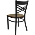 thumbnail image 5 of Bowery Hill Black Back Metal Dining Chair in Mahogany, 5 of 6