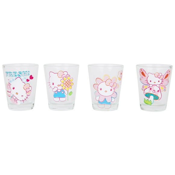 Hello Kitty Printemps de Kawaii Ensemble de 4 Verres à Shooter