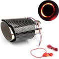 thumbnail image 1 of HAHDAXIA Auto Accessories 63-65mm Inlet Carbon Fiber Color Car Exhaust Muffler Pipe Tip With RED/Blue LED Light Red/Blue Light, 1 of 5