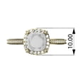 thumbnail image 5 of 1.50 Ct Cushion Cut Moissanite Diamond 925 Sterling Silver Gold Vermeil Women Wedding Rings, 5 of 7
