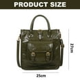 thumbnail image 2 of Artificial leather bag slung soft tote bag for students, commuter handbag and crossbody bag for class-green, 2 of 5