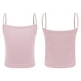 thumbnail image 3 of JanJean Kids Girls Sports Bras Cami Crop Tops Spaghetti Straps Ribbed Knit Vest Workout Undershirts Athletic Tank Top Shirts Pink XL/大码, 3 of 5