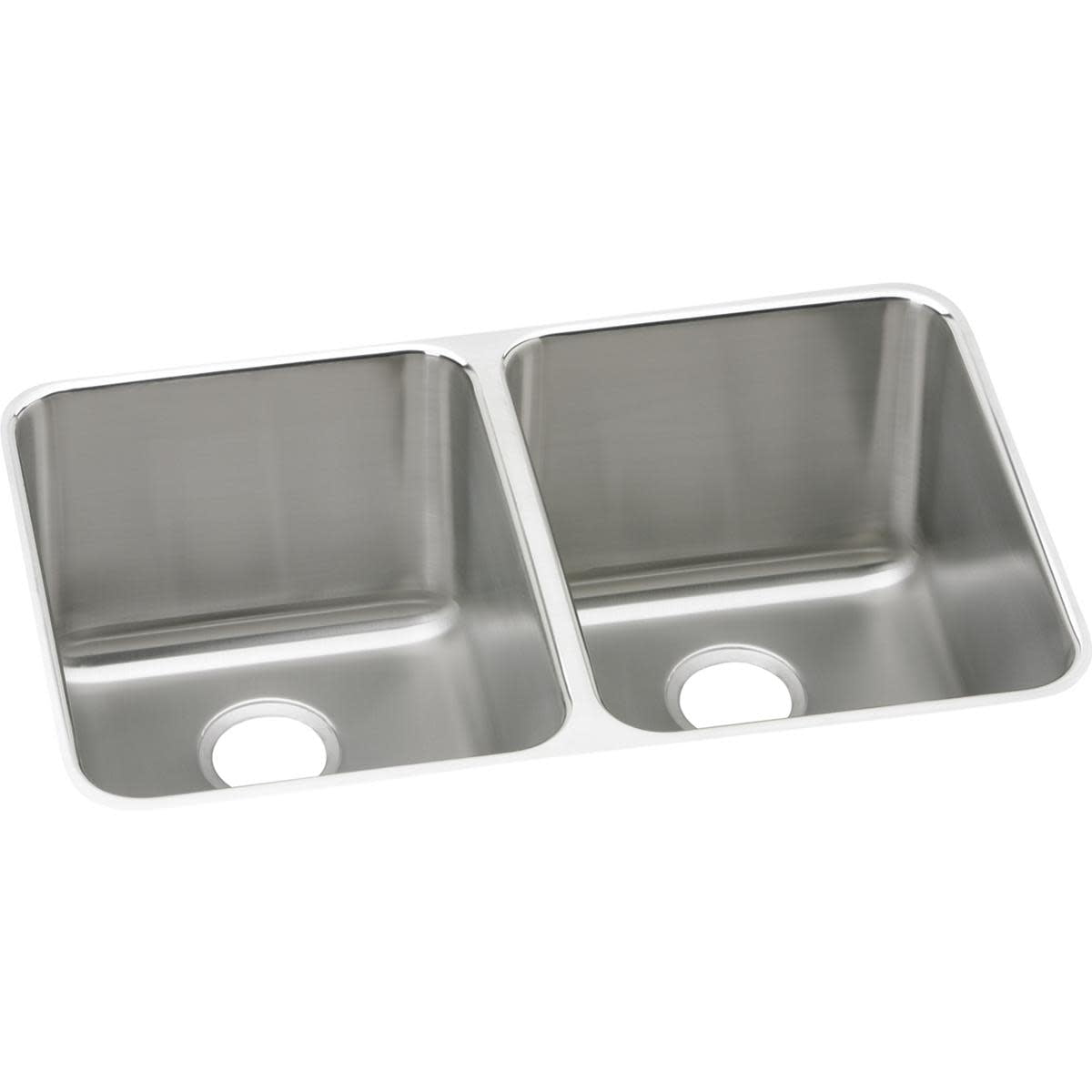 Elkay ELUH3220 Gourmet Lustertone Stainless Steel Double Bowl